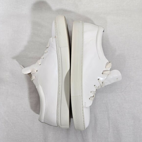 NAHARIYA Old Money Normcore WHITE Patent Leather Sneakers Shoes Men's Size  8.5. - Picture 11 of 17